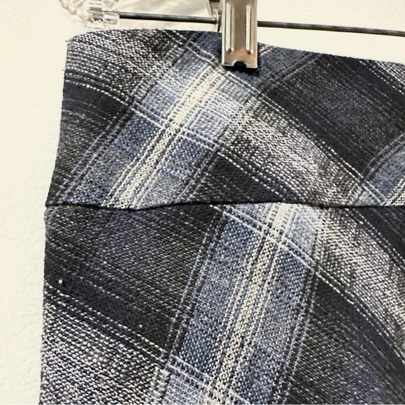 Pendleton Blue Gray Plaid Wool Blend Midi Skirt Size 8 Cabincore Academia EUC - Picture 3 of 11